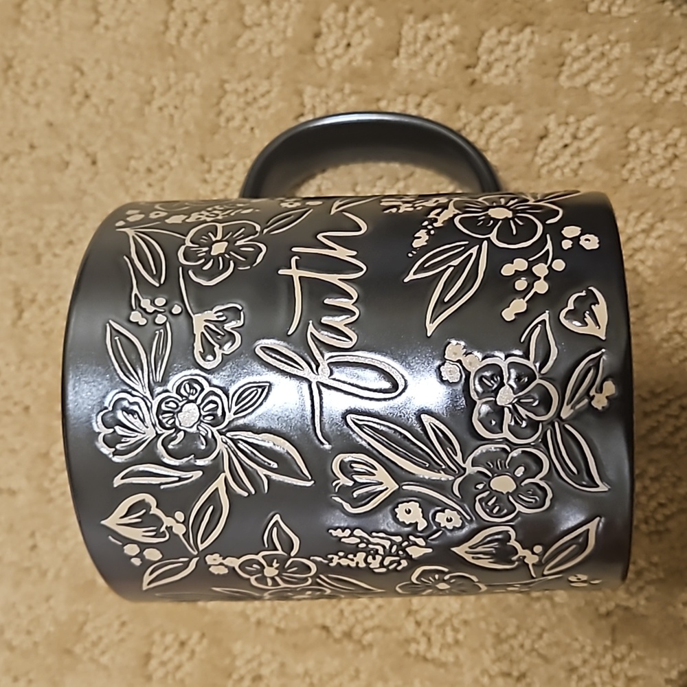 Beautiful metallic faith Christian mug